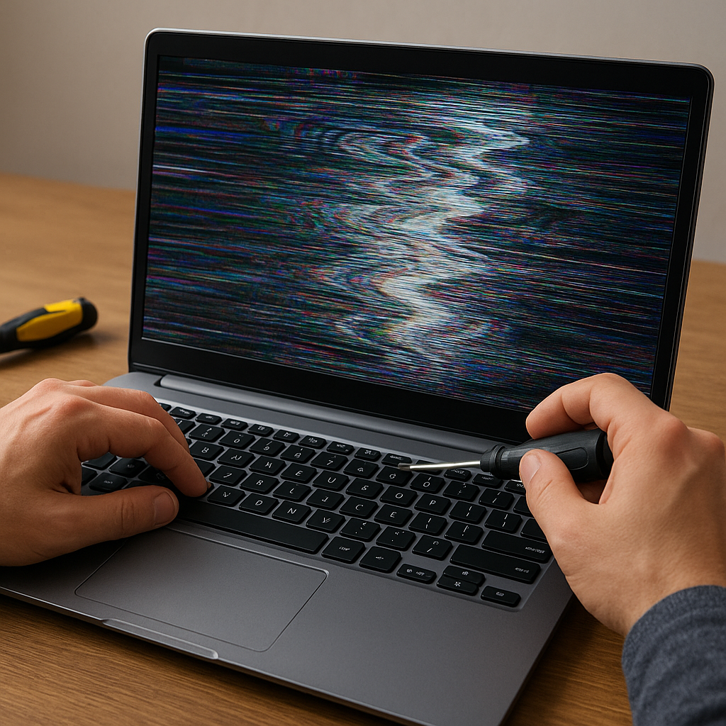 Jak naprawić zniekształcony obraz w laptopie